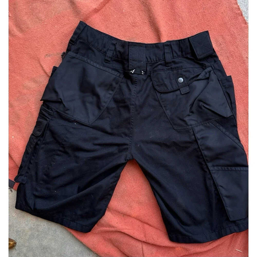 Engelbert Strauss Motion 2020 Cargo Work Shorts Men 38R Black Cordura Utility